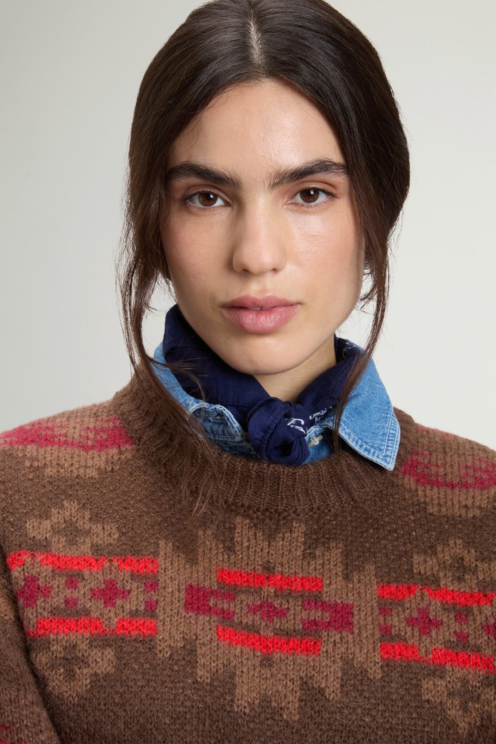 FAIRISLE CREWNECK Brown photo 4 | Woolrich