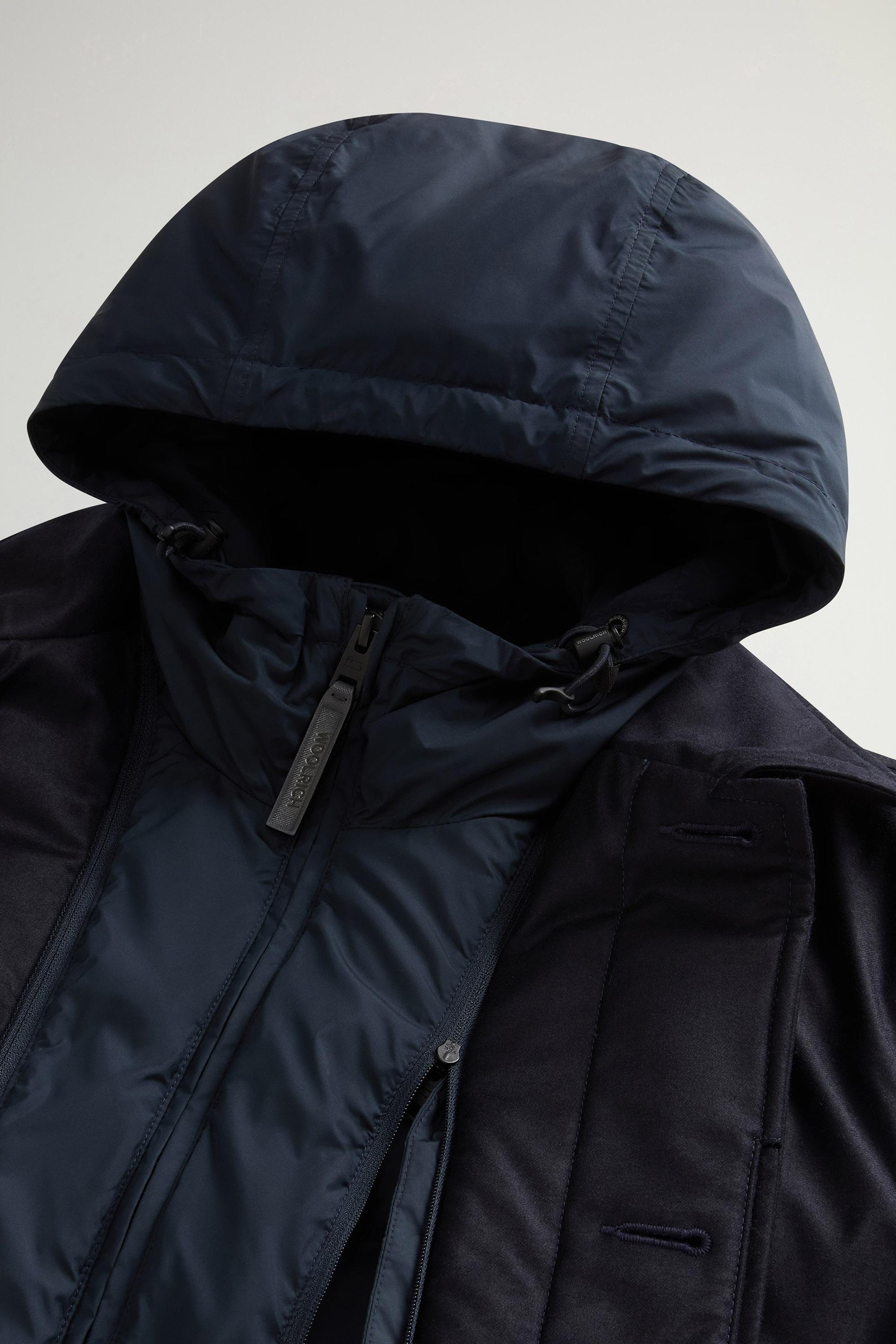 2-in-1 Coat in Italian Virgin Wool and Silk Blue photo 7 | Woolrich
