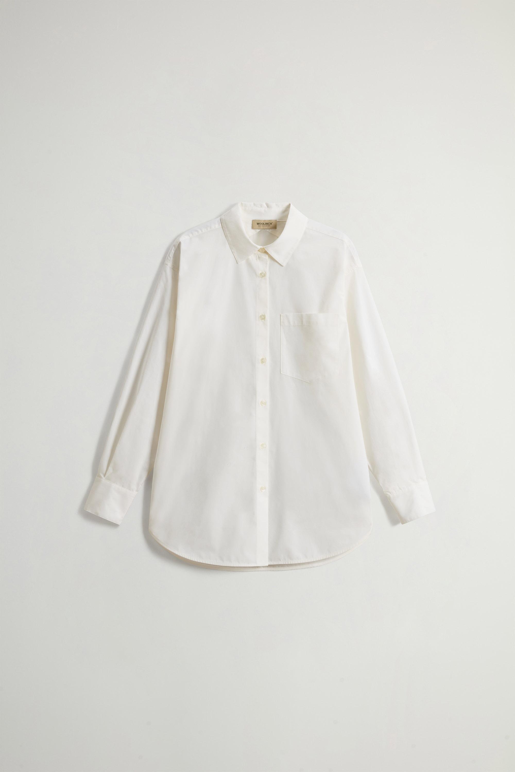 COTTON POPLIN BOYFRIEND SHIRT White photo 5 | Woolrich
