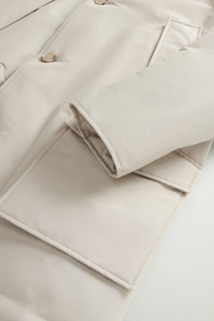 Arctic Parka in Ramar Cloth with Detachable Fur Trim Beige photo 7 | Woolrich