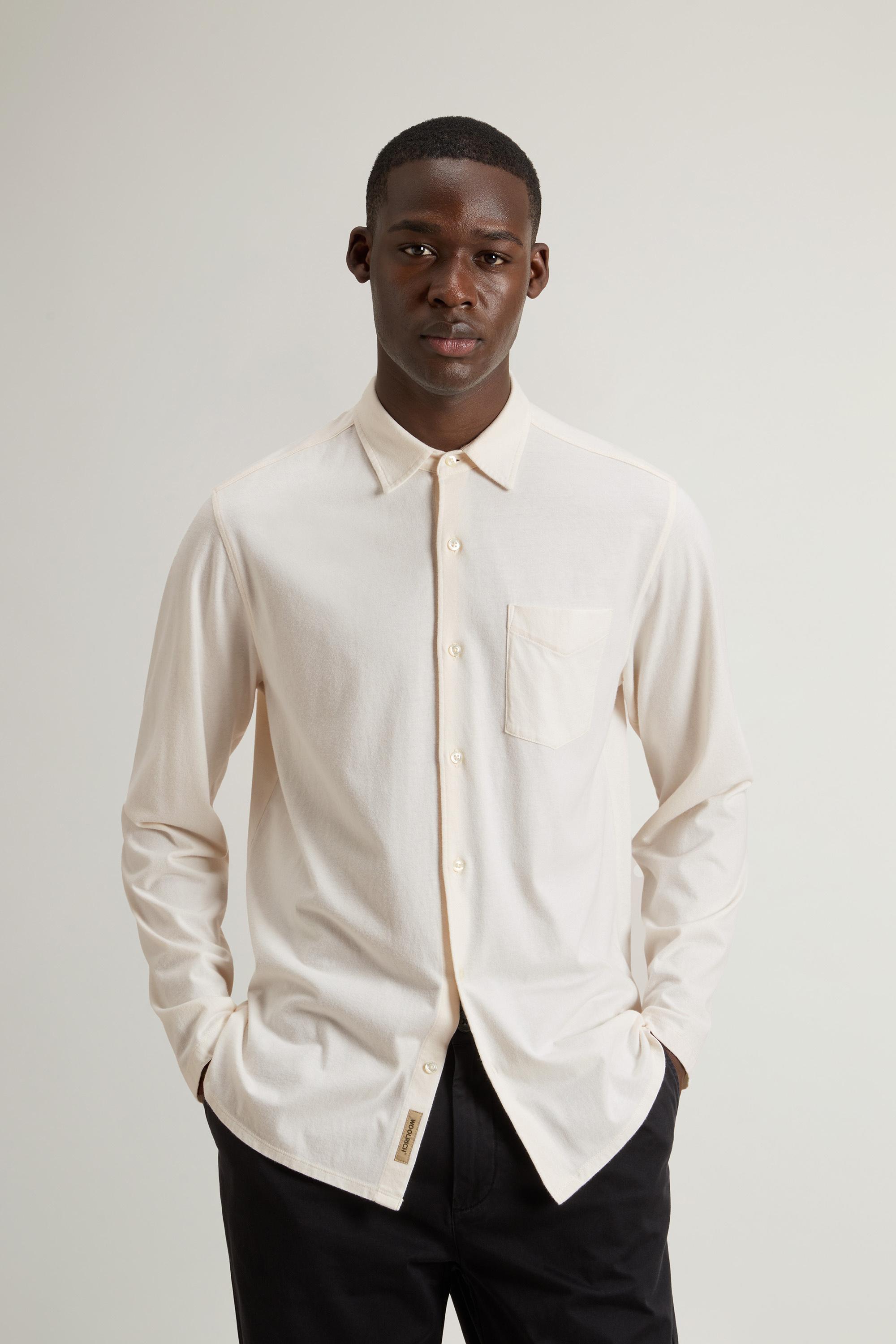 Shirt in Pure Cotton Jersey White photo 1 | Woolrich