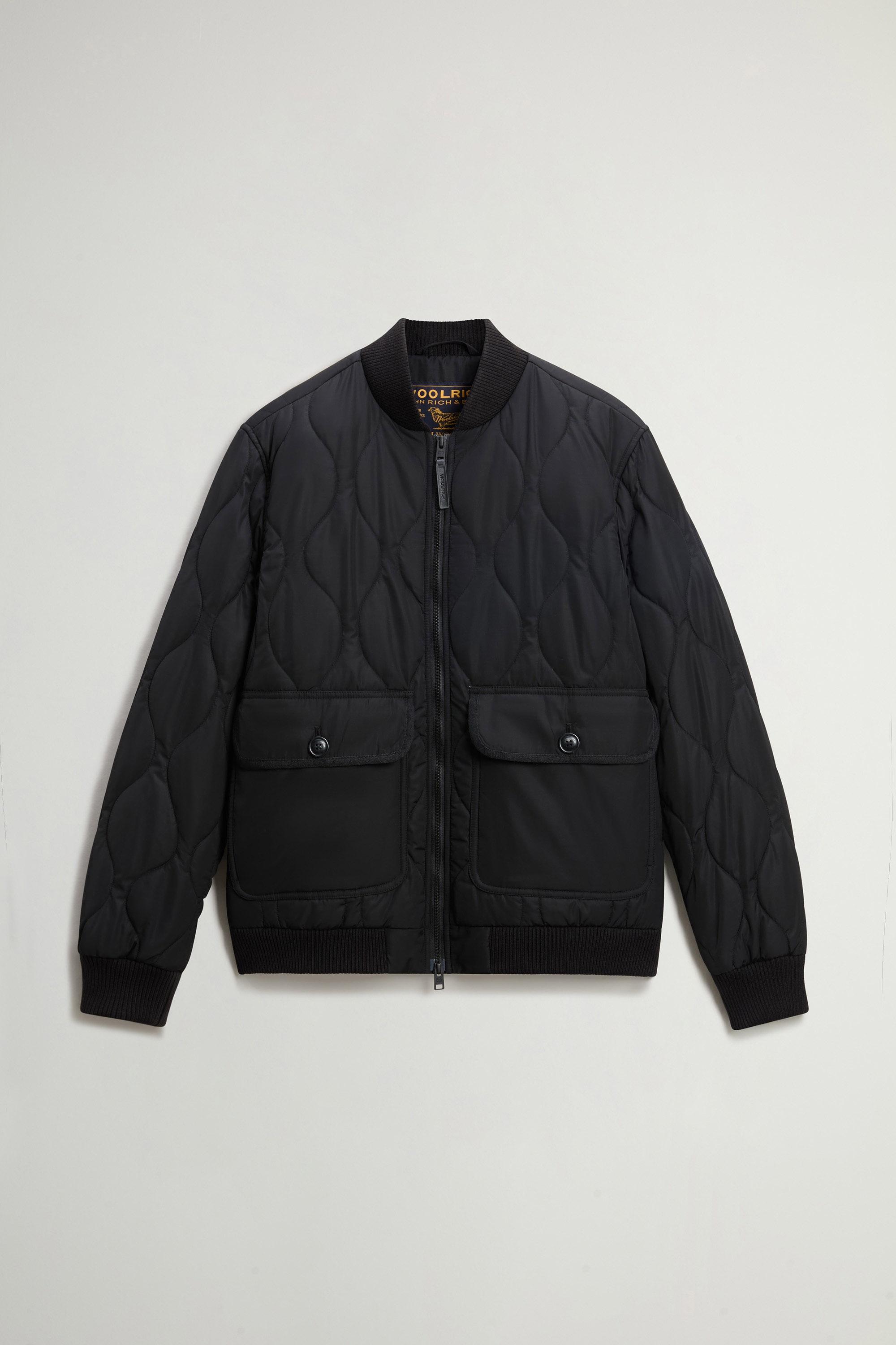 Quilted Bomber Jacket in Glossy Nylon Black photo 5 | Woolrich