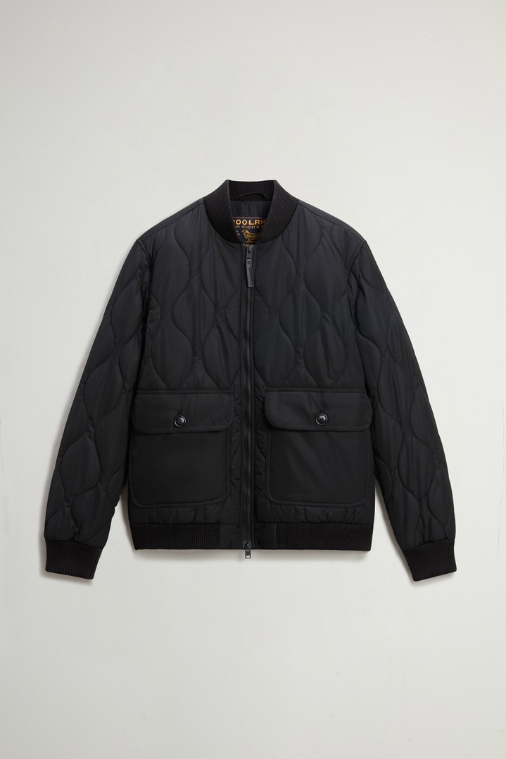 Quilted Bomber Jacket in Glossy Nylon Black photo 5 | Woolrich