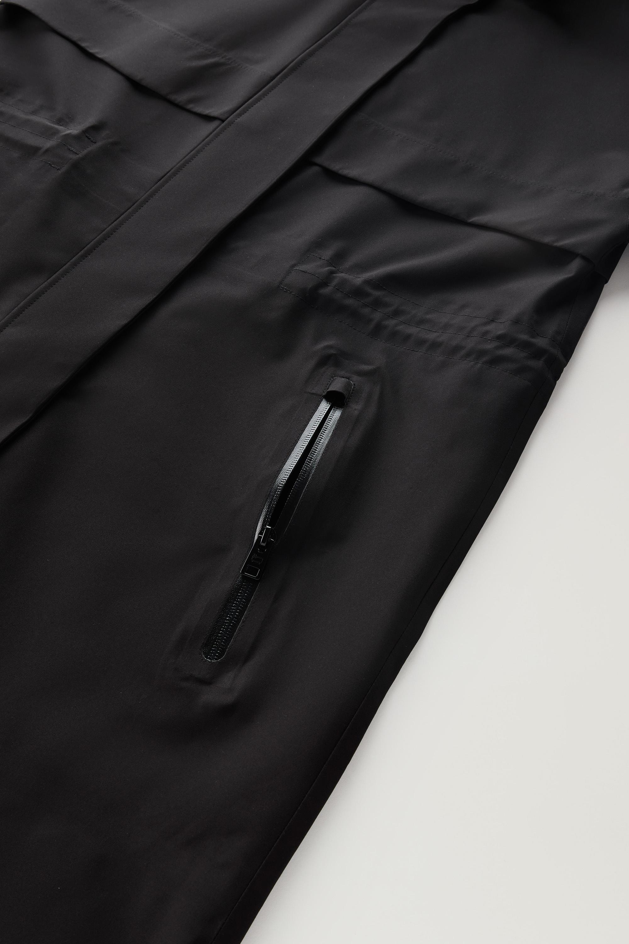 Waterproof Parka in Light Stretch Fabric with a Detachable Hood Black photo 6 | Woolrich