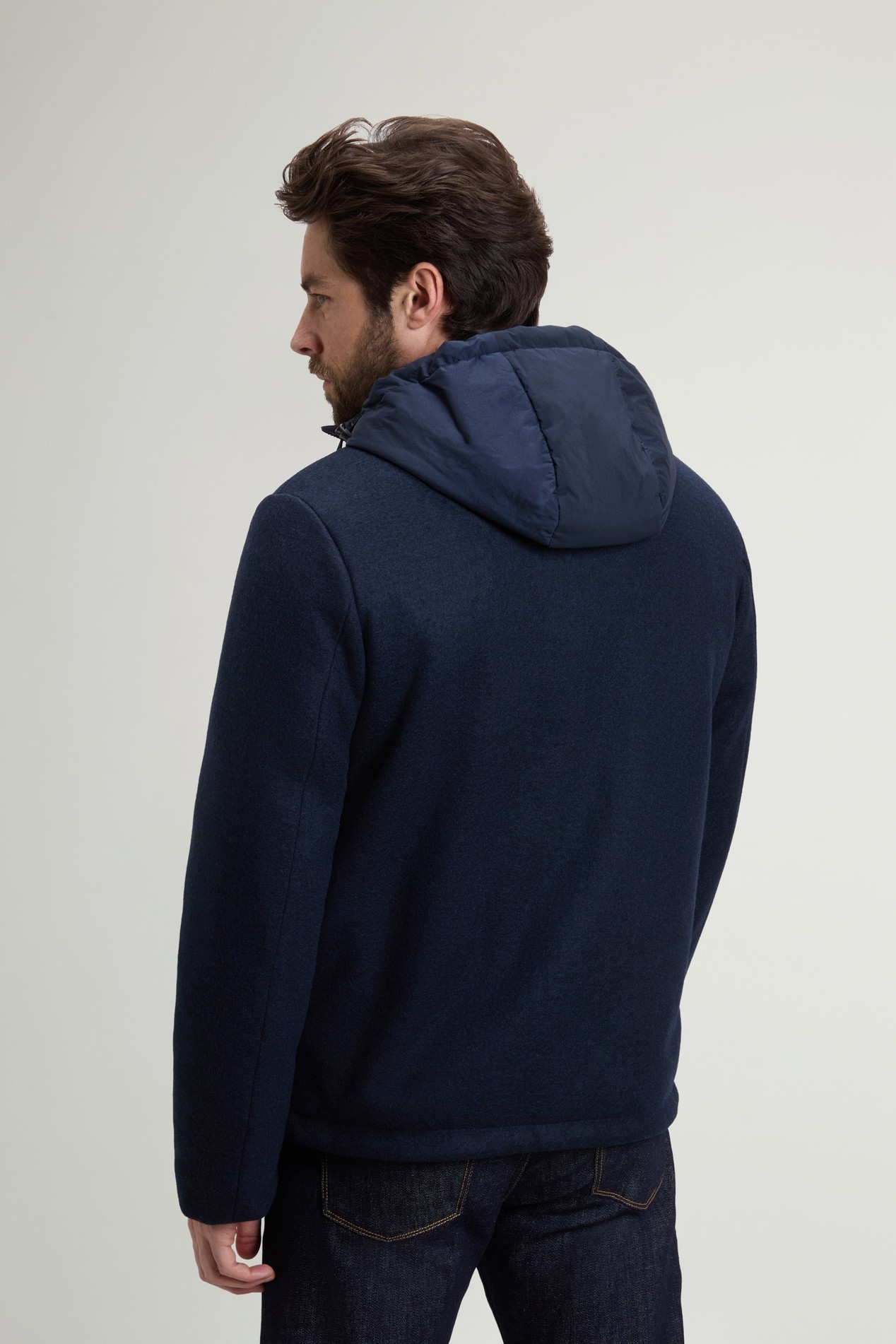 KNITTED WOOL PACIFIC JACKET Blue photo 3 | Woolrich