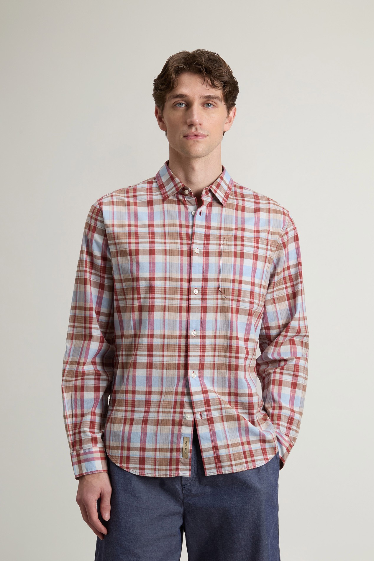 SUMMER CHECK WARREN SHIRT Red photo 1 | Woolrich