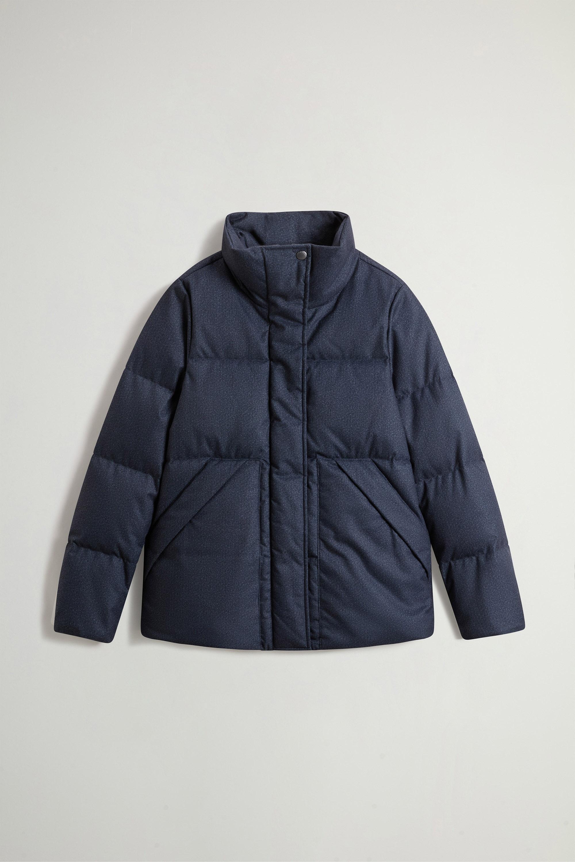 Quilted Checked Jacket in Wool-Effect Fabric Blue photo 5 | Woolrich