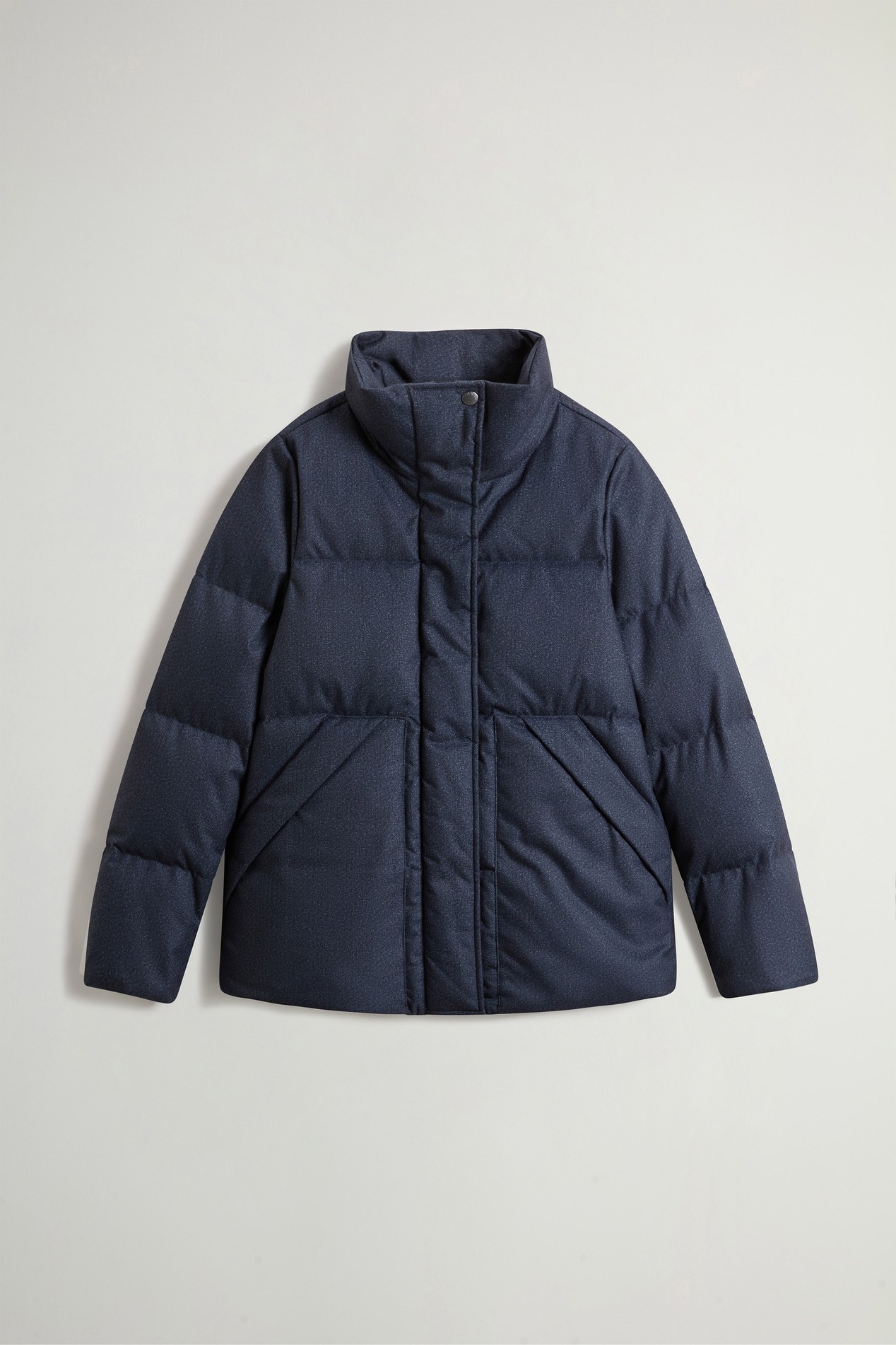 Quilted Checked Jacket in Wool-Effect Fabric Blue photo 5 | Woolrich
