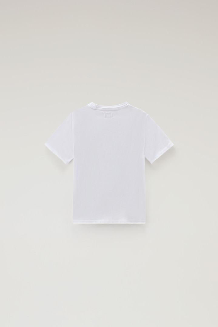 LOGO CREWNECK T-SHIRT White photo 2 | Woolrich