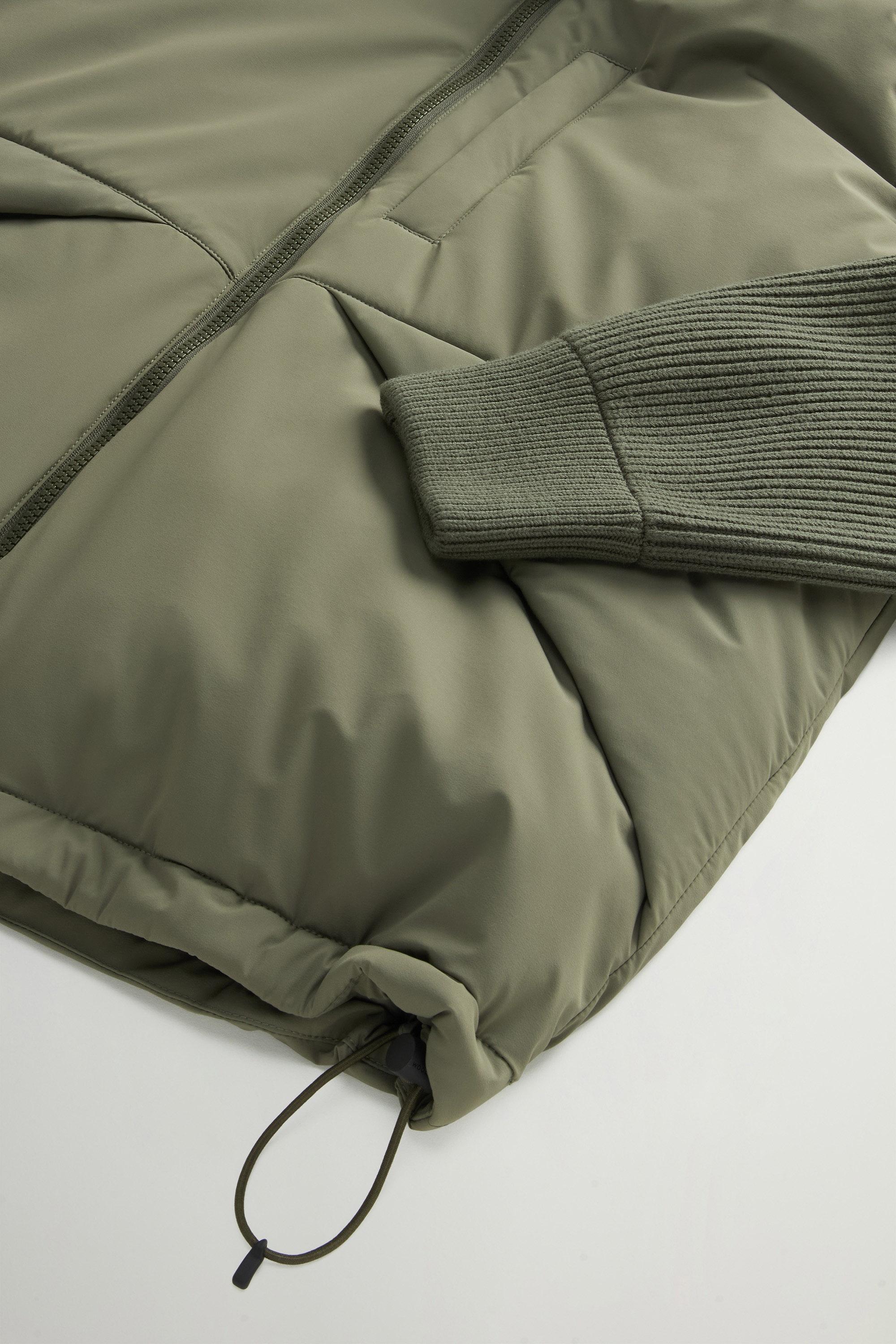 Hybrid Hooded Jacket in Matte Stretch Nylon Green photo 7 | Woolrich