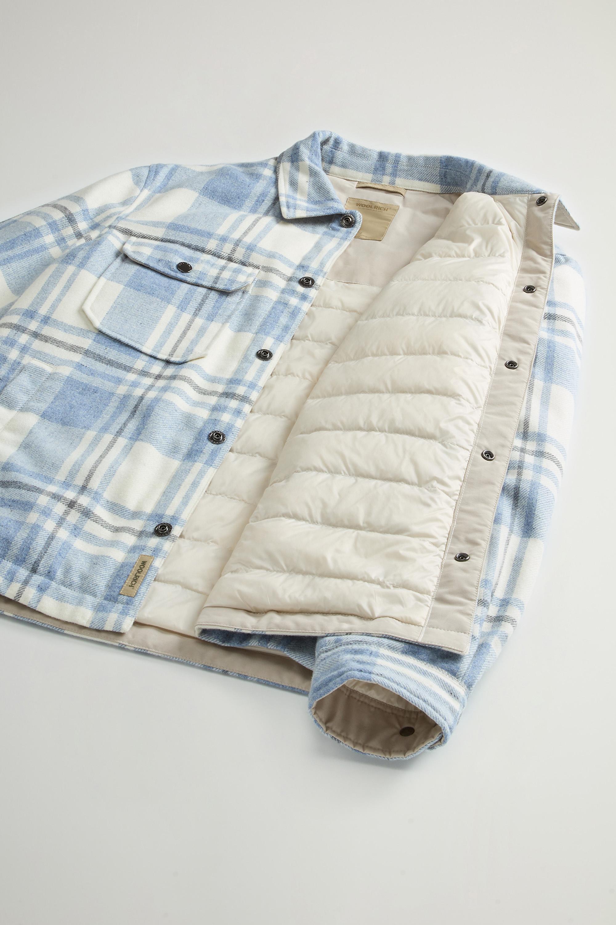 Alaskan Check Overshirt in Recycled Italian Wool Blend Blue photo 8 | Woolrich