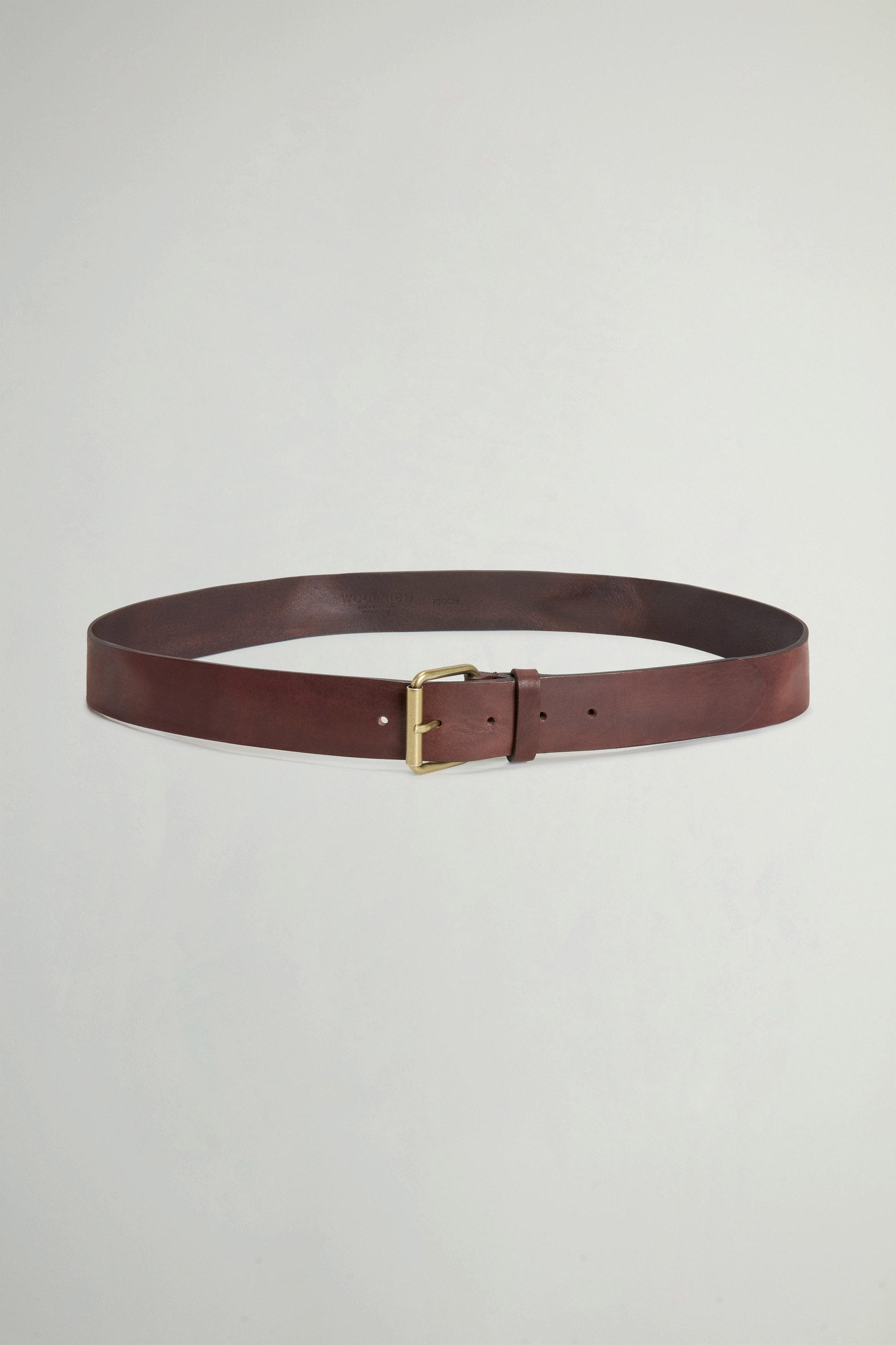 Belt in Distressed Leather Brown photo 1 | Woolrich