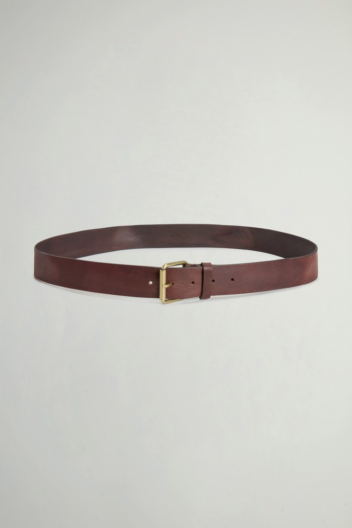 Belt in Distressed Leather Brown photo 1 | Woolrich