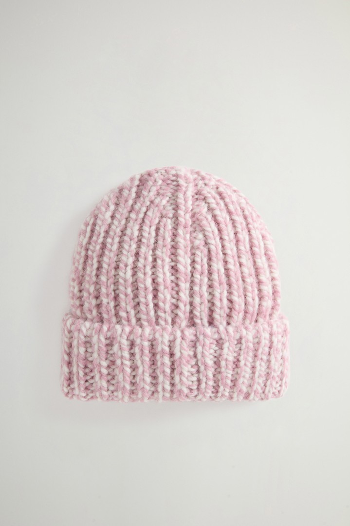 Chunky Beanie in Mouliné Alpaca and Wool Blend Purple photo 3 | Woolrich
