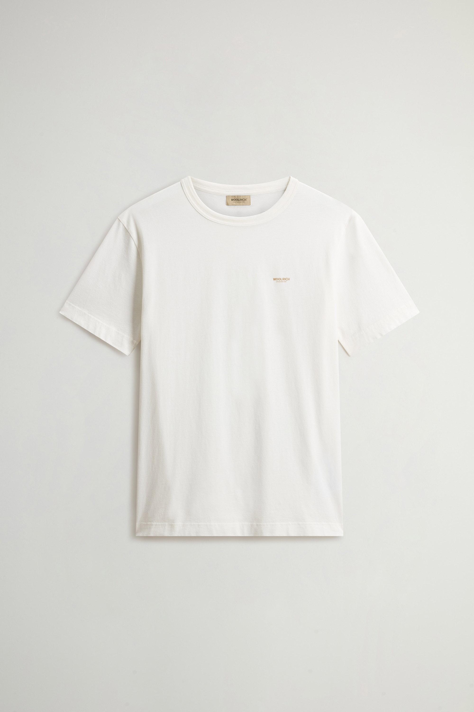 COTTON LOGO T-SHIRT White photo 5 | Woolrich