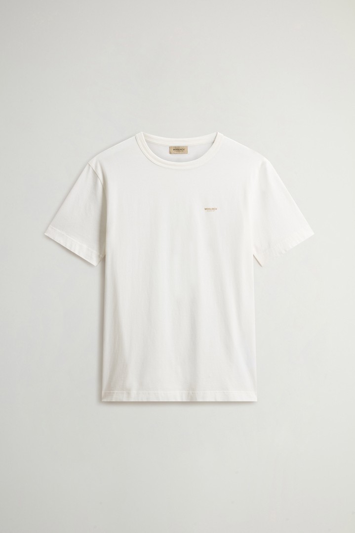 COTTON LOGO T-SHIRT White photo 5 | Woolrich