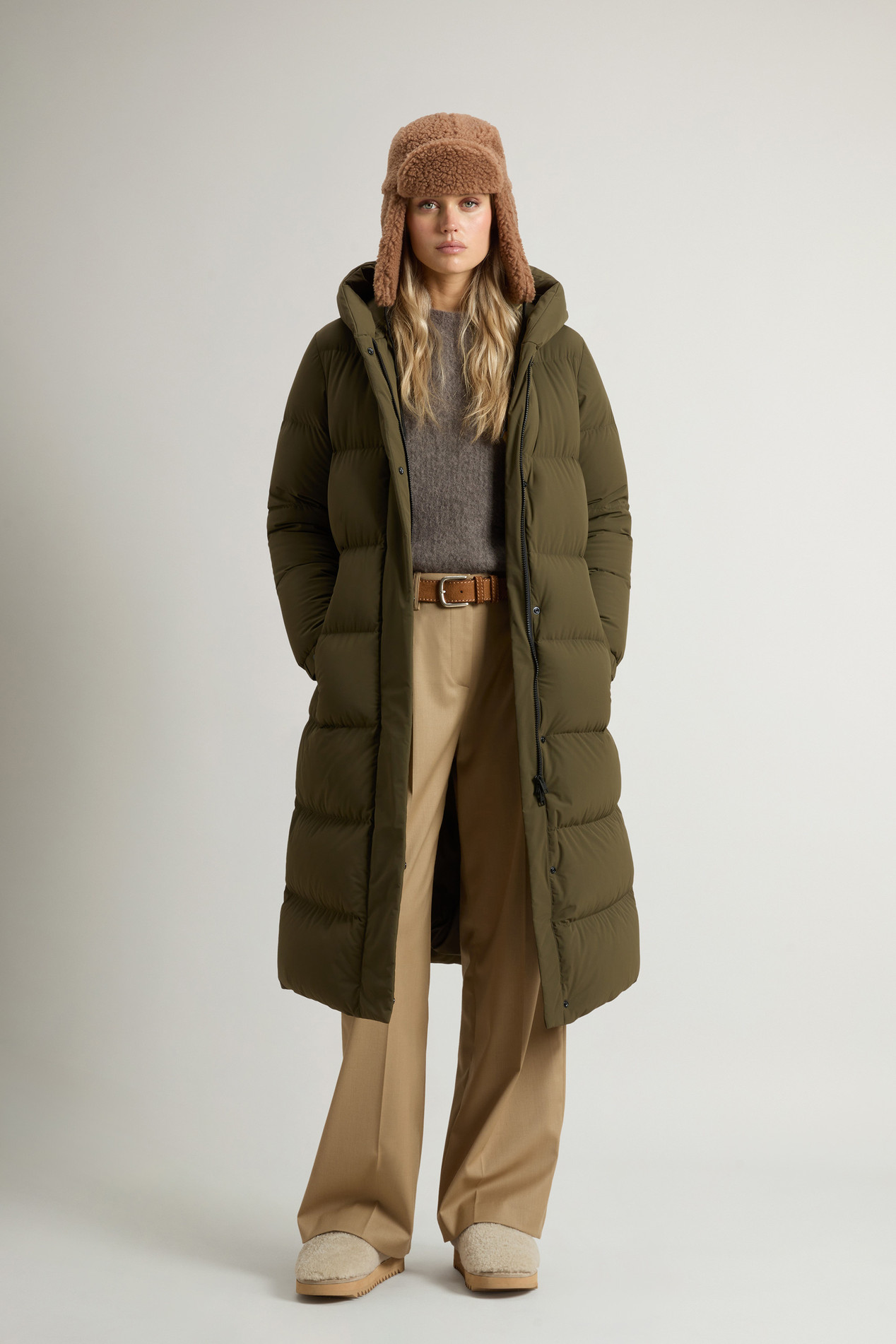 CLOUD MADISON LONG COAT Green photo 2 | Woolrich