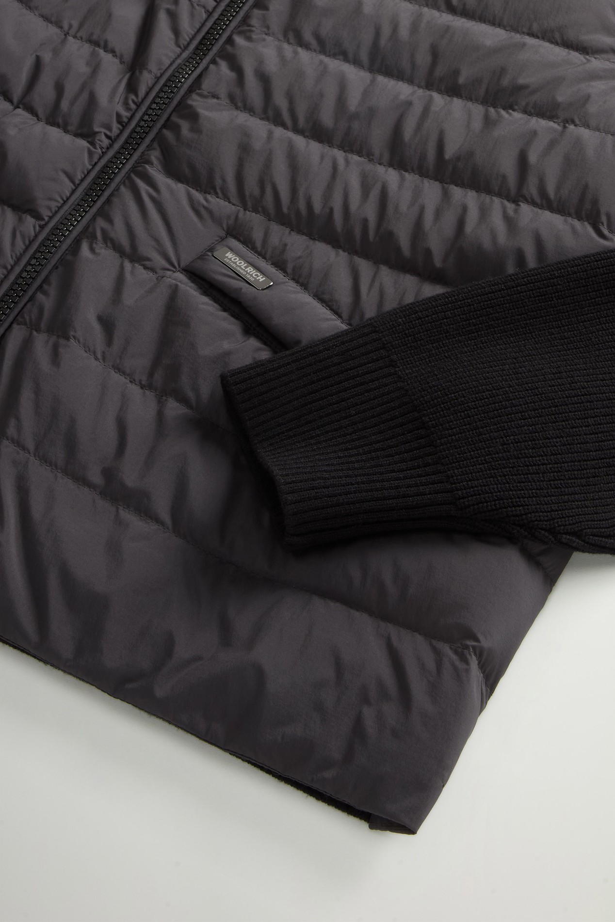 Hybrid Bomber Jacket in Nylon Black photo 7 | Woolrich