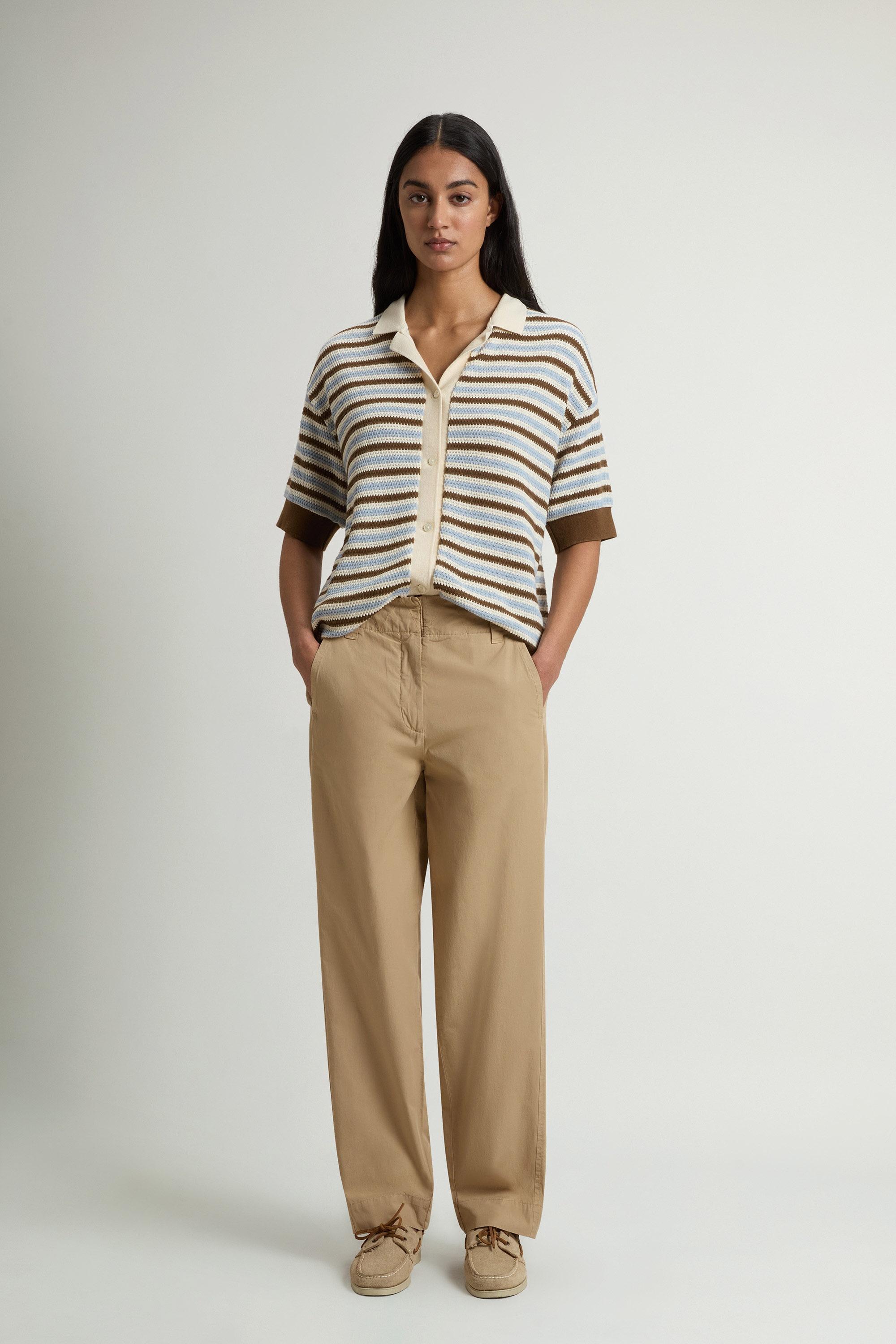 Garment-Dyed Carrot Pants in Pure Cotton Poplin Beige photo 1 | Woolrich