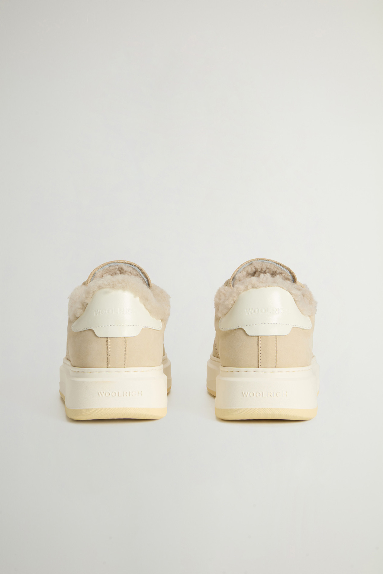 Arrow Sneakers in Leather with Shearling Lining Beige photo 3 | Woolrich