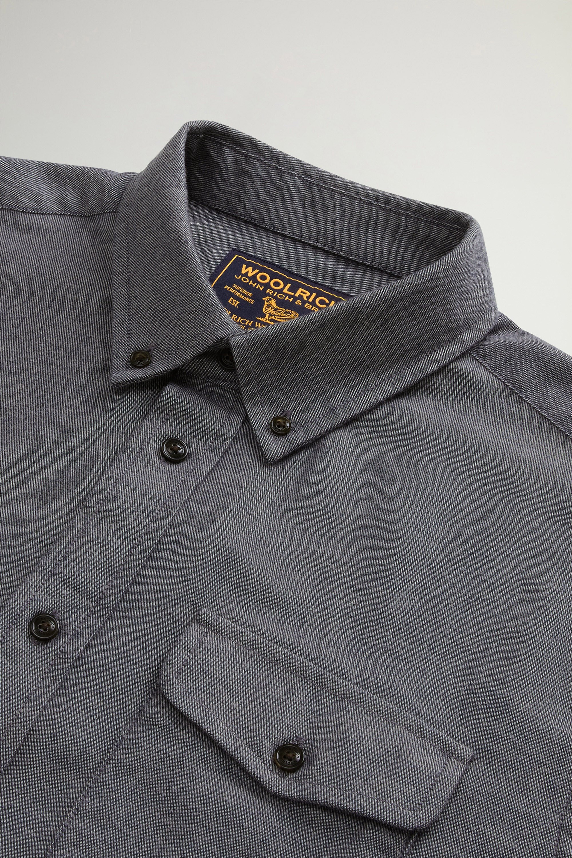 Shirt in Cotton-Blend Twill Blue photo 6 | Woolrich