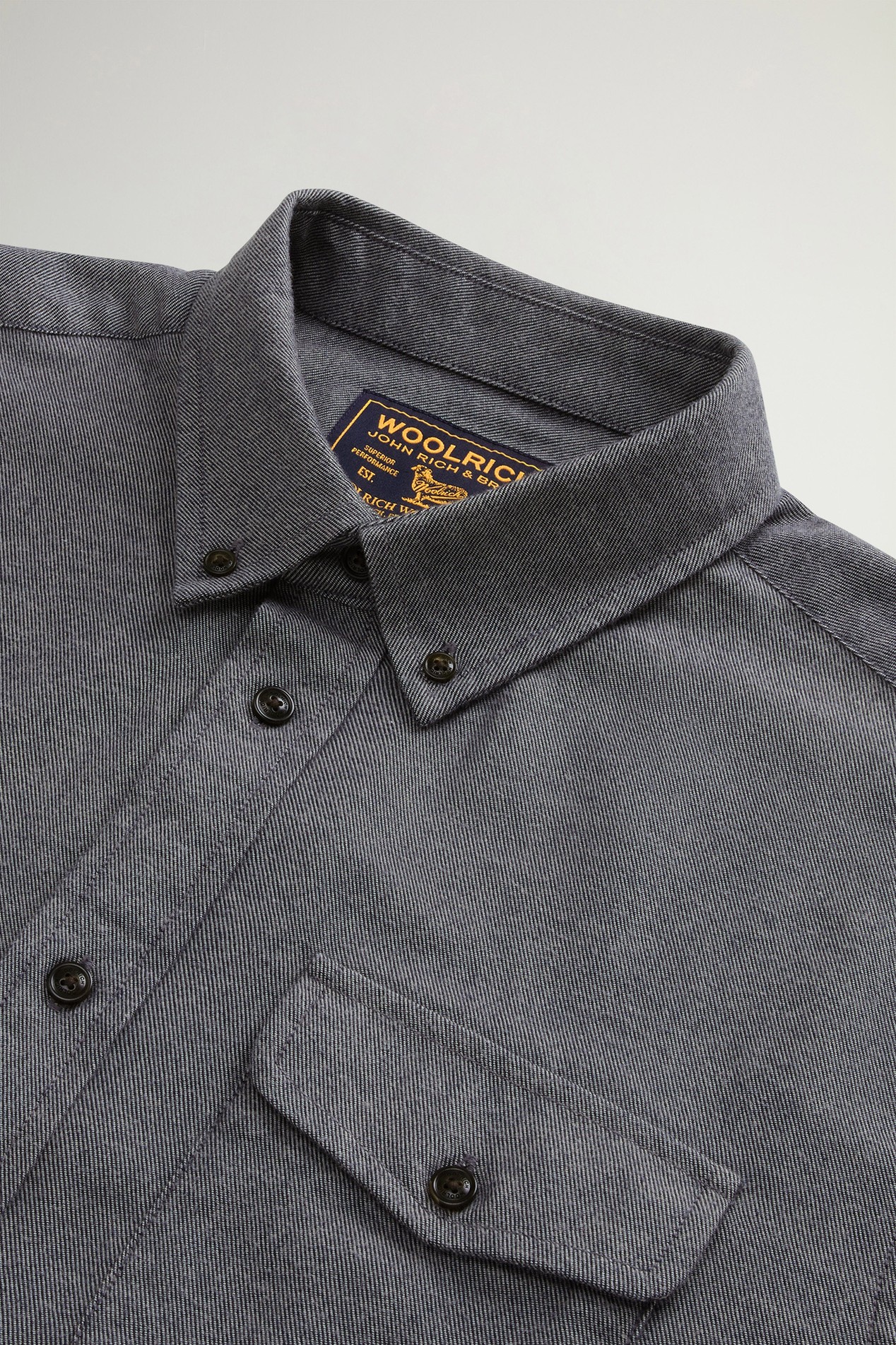 Shirt in Cotton-Blend Twill Blue photo 6 | Woolrich