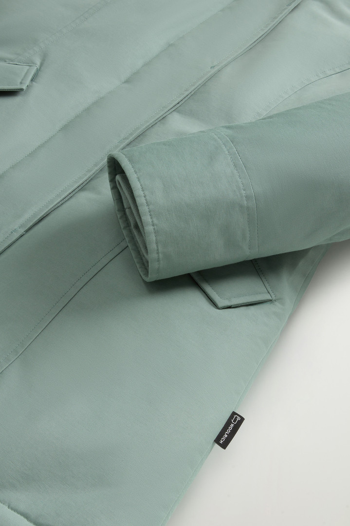 Arctic Parka in Ramar Cloth with Detachable Fur Trim Green photo 7 | Woolrich