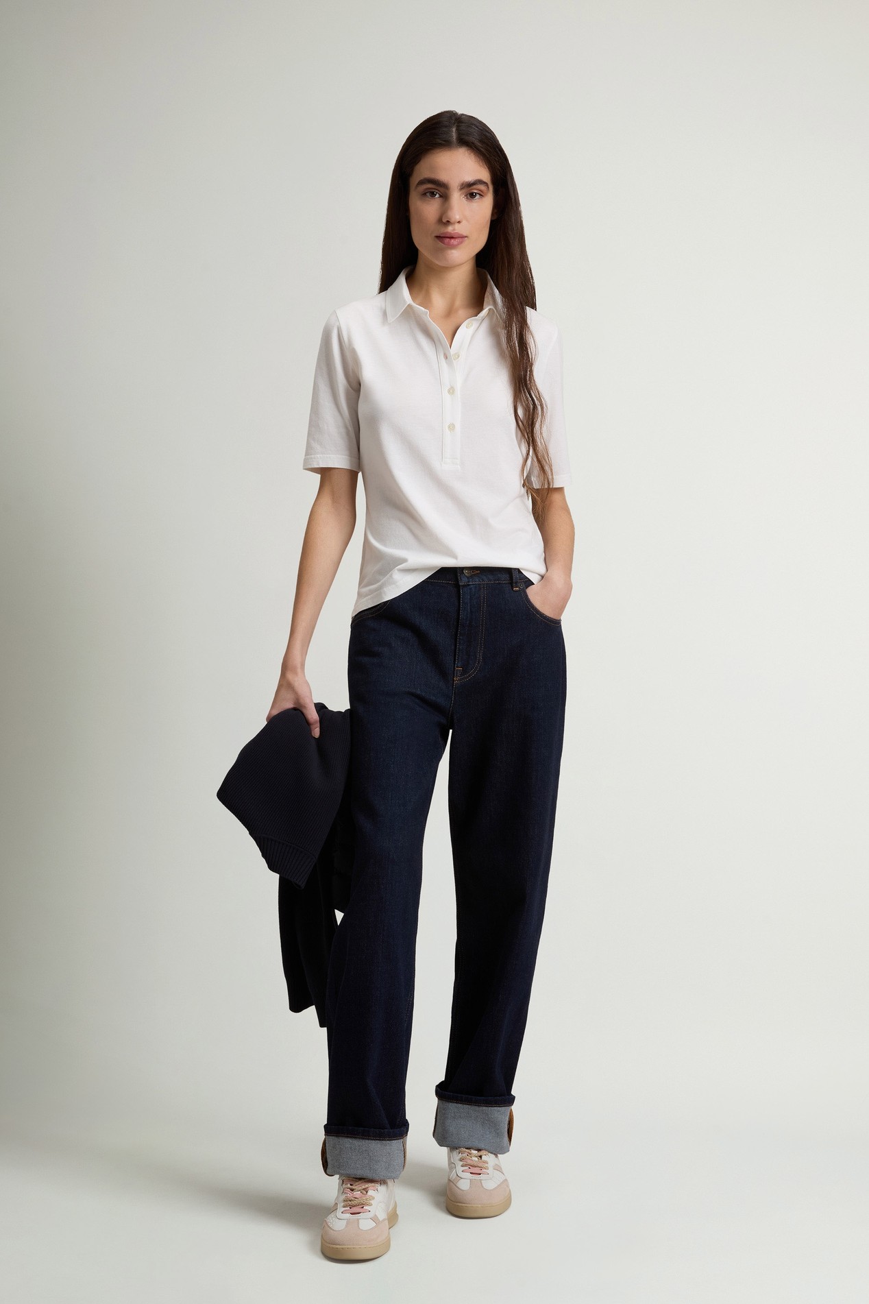 LUXE JERSEY POLO White photo 2 | Woolrich