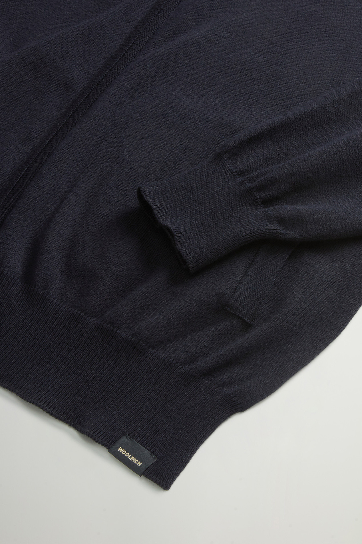 Pure Cotton Cardigan with Stand-Up Collar Blue photo 3 | Woolrich