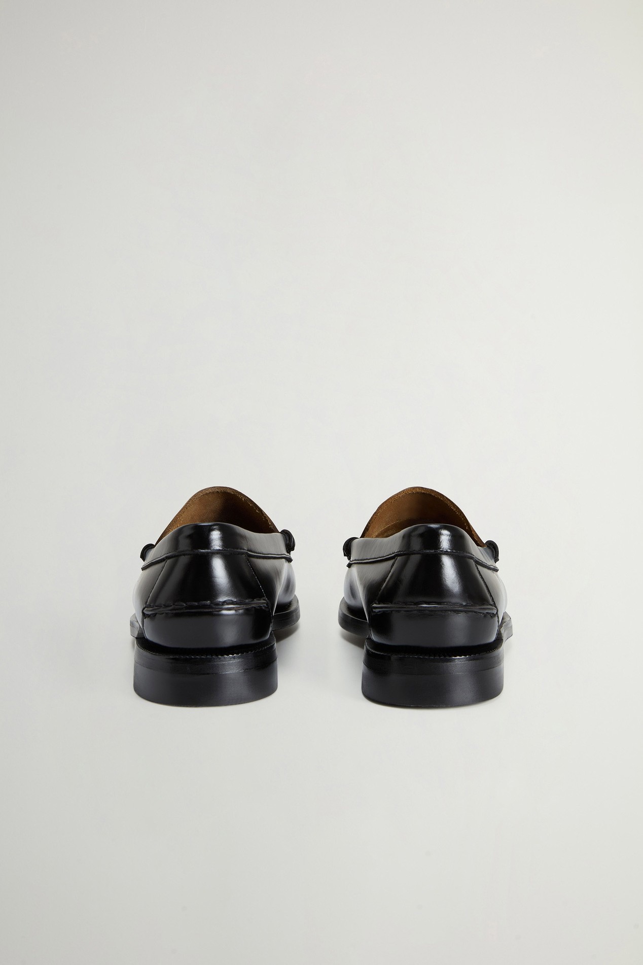 Dan Classic Mokassin Sebago x Woolrich aus Glattleder Schwarz photo 3 | Woolrich