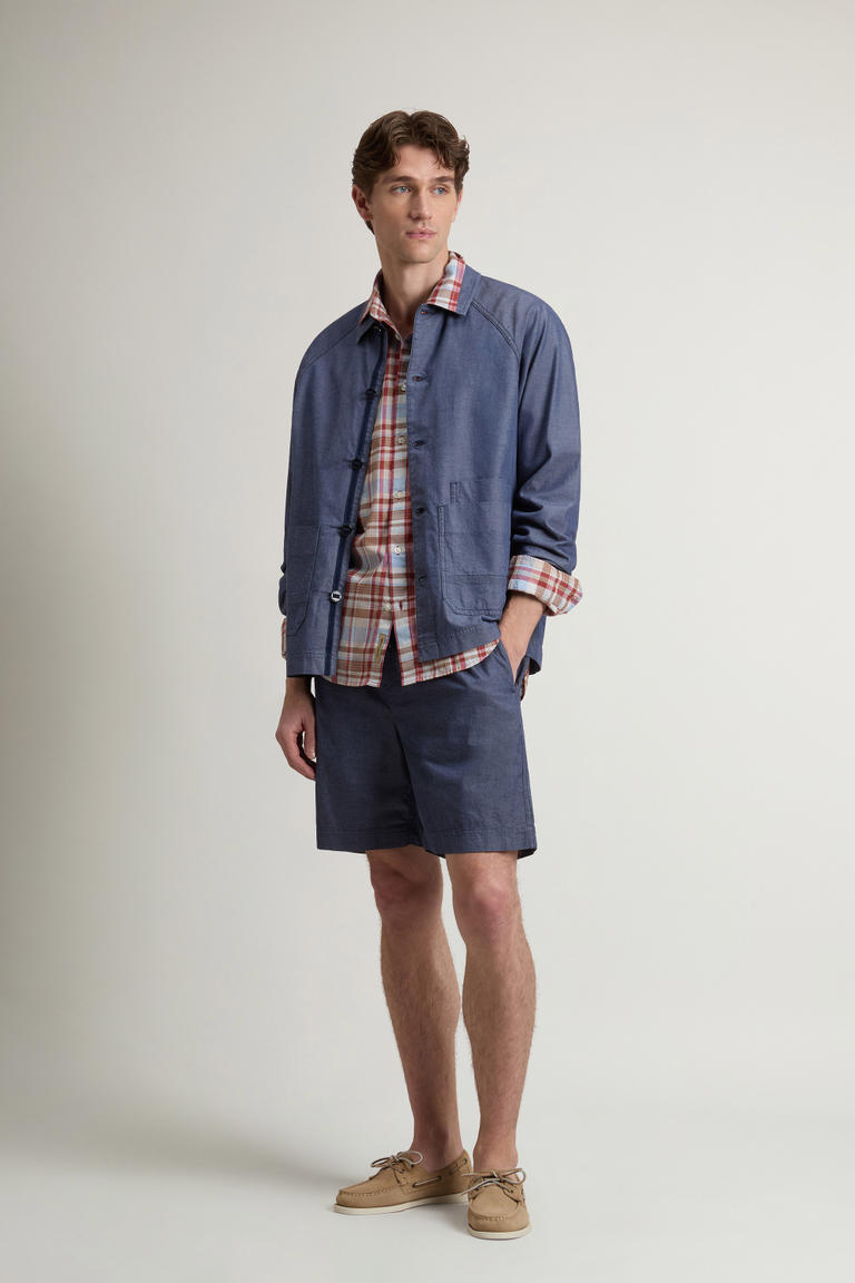 Overshirt aus Denim aus elastischer Baumwolle Blau photo 1 | Woolrich