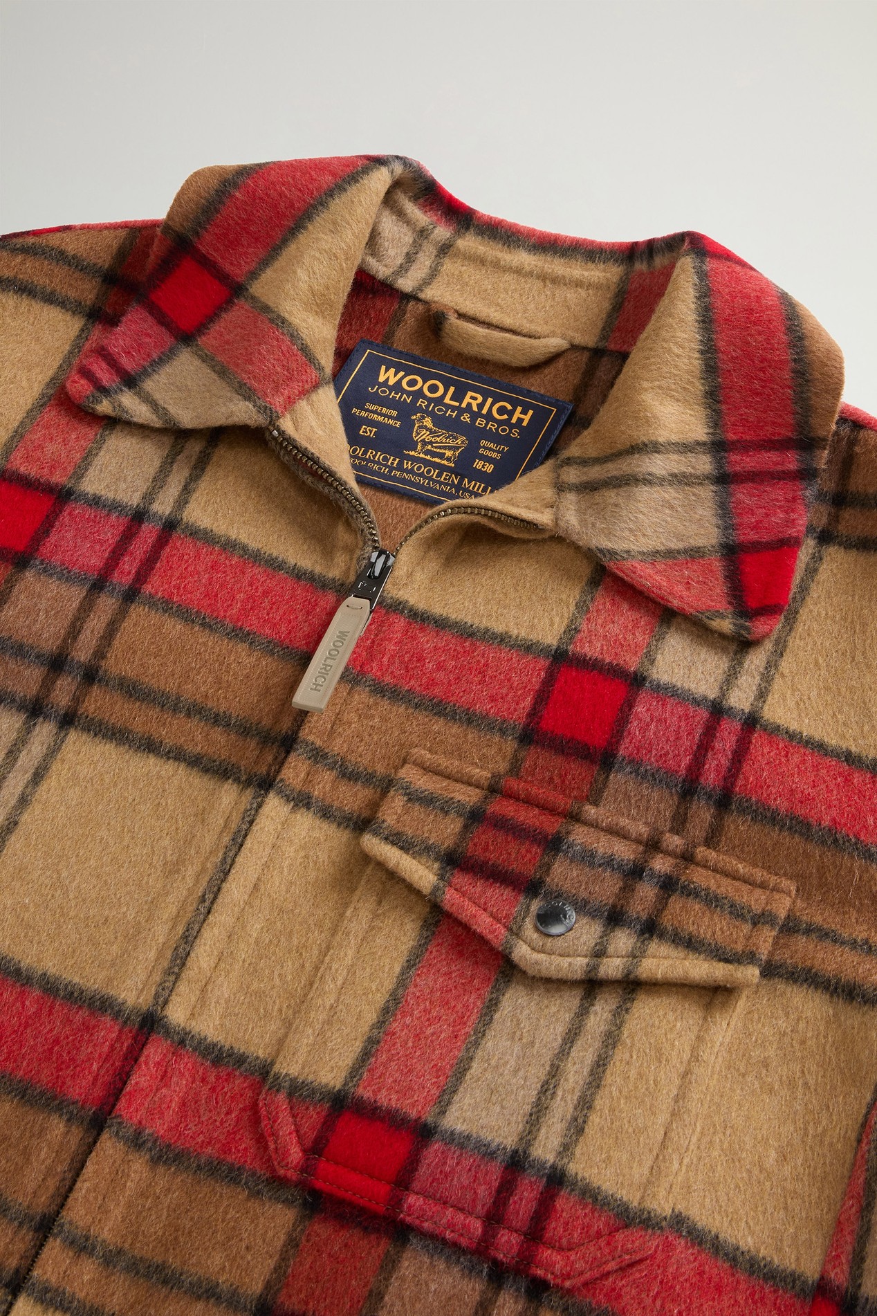 Jacket in Double-Face Wool Blend Red photo 6 | Woolrich
