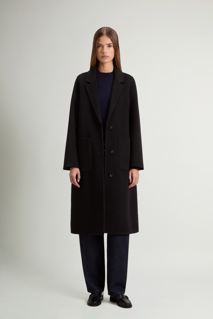 Coat in Double-Face Pure Wool Black photo 1 | Woolrich
