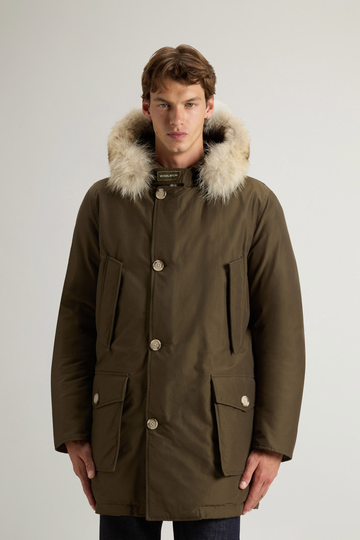 Arctic Parka in Ramar Cloth with Detachable Fur Trim Green photo 1 | Woolrich