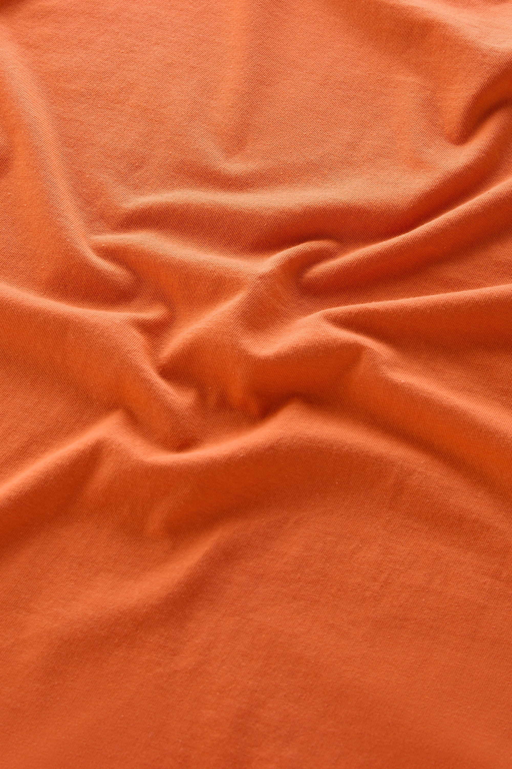 Pure Cotton T-Shirt with an Embroidered Logo Orange photo 3 | Woolrich