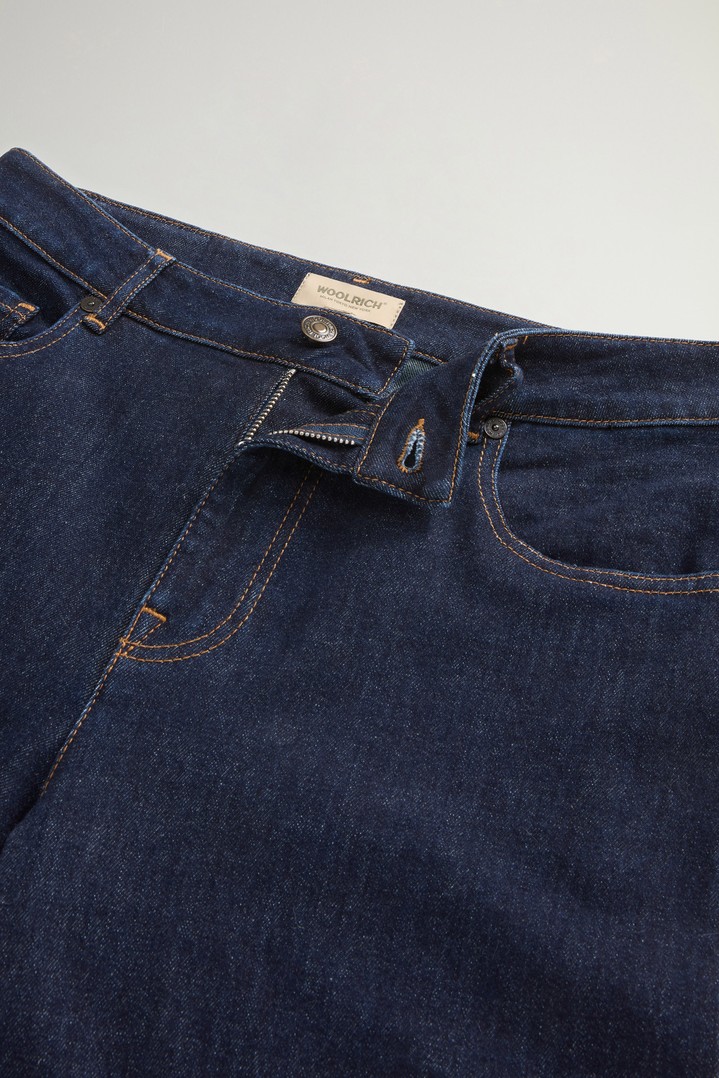 Wide-Leg Five-Pocket Jeans in Stretch Cotton Denim Blue photo 4 | Woolrich
