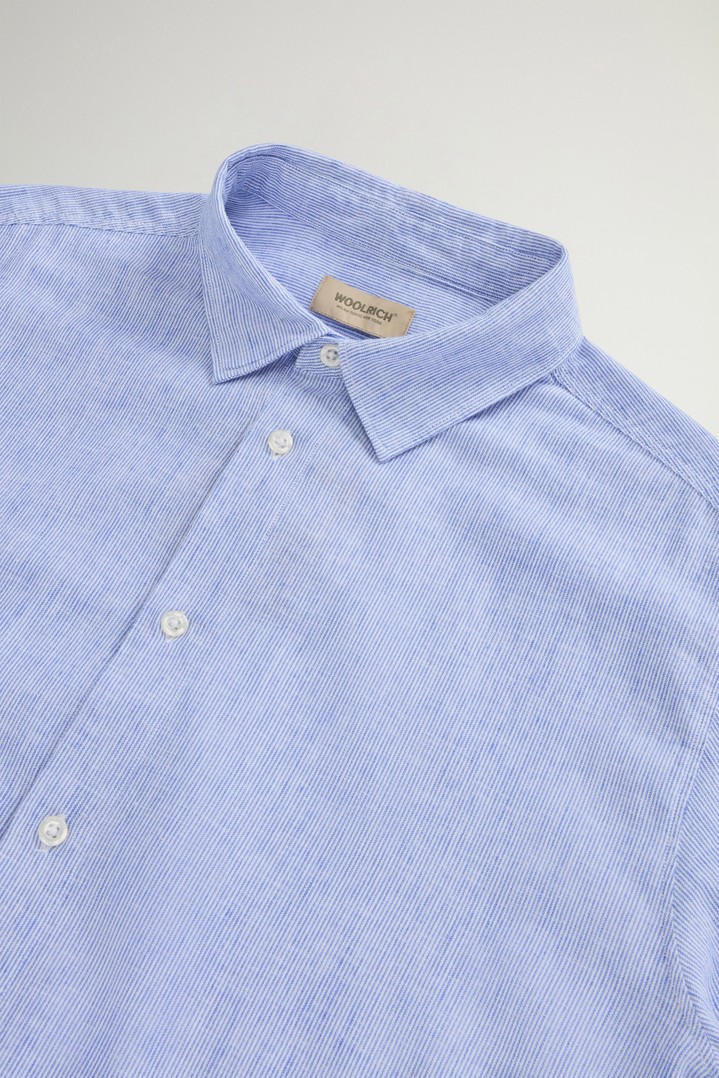 LINEN SHIRT YD Blue photo 6 | Woolrich