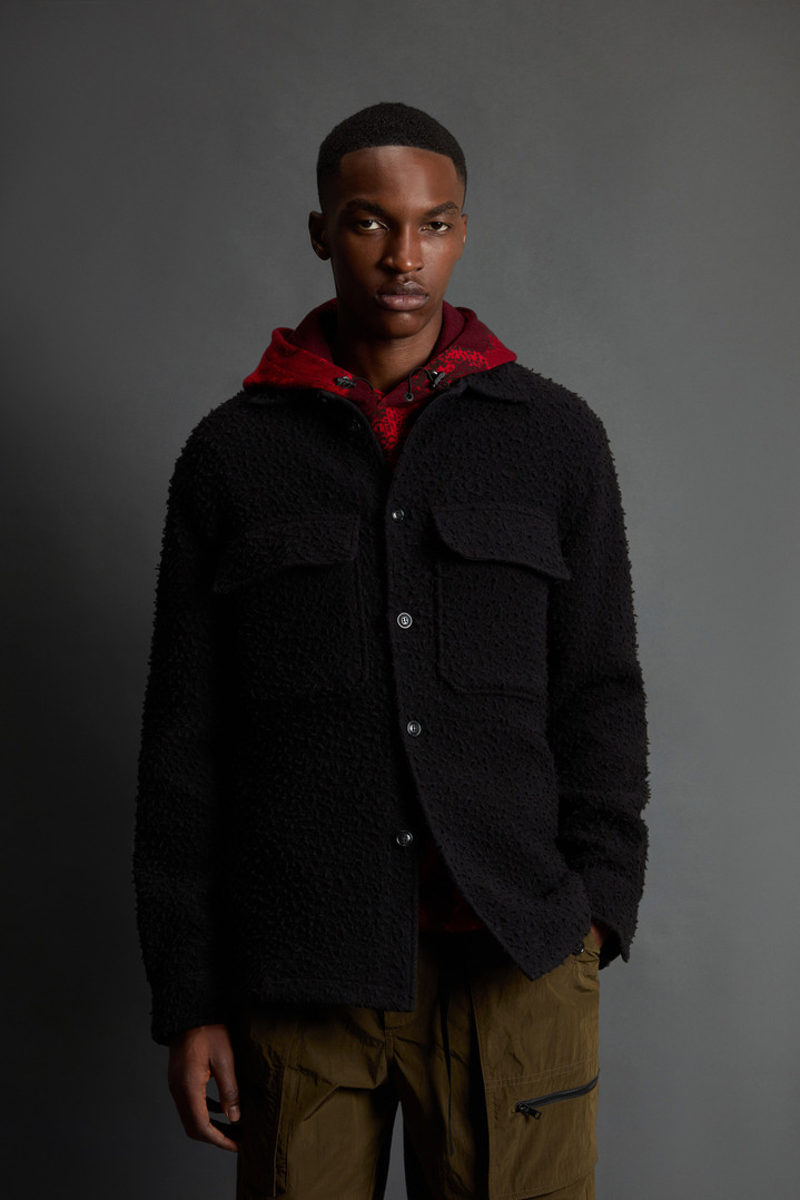 Overshirt in Italian Virgin Wool Blend from Casentino by Todd Snyder Black photo 1 | Woolrich