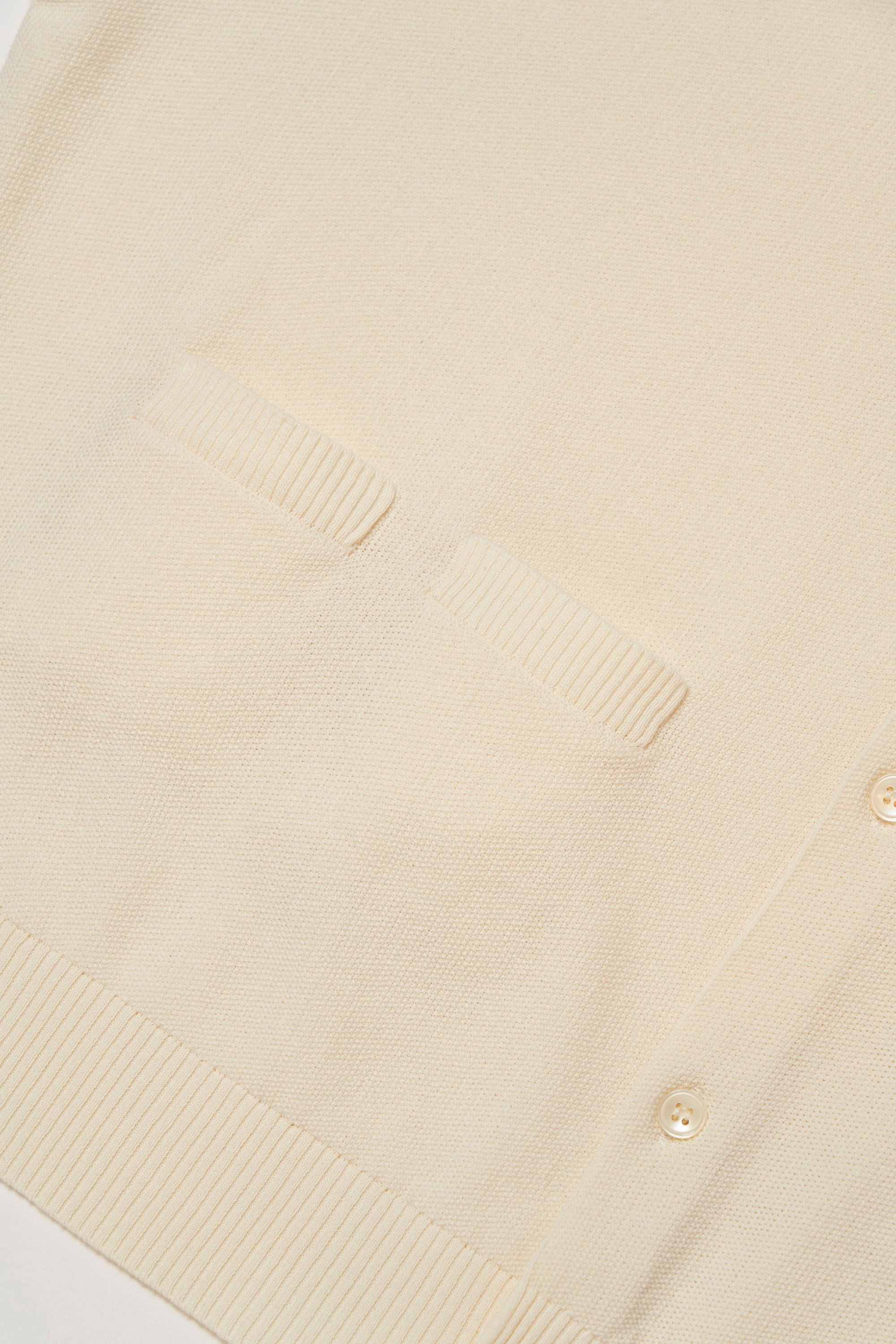 SHEEP PATCH COTTON PIQUE KNIT CARDIGAN White photo 5 | Woolrich