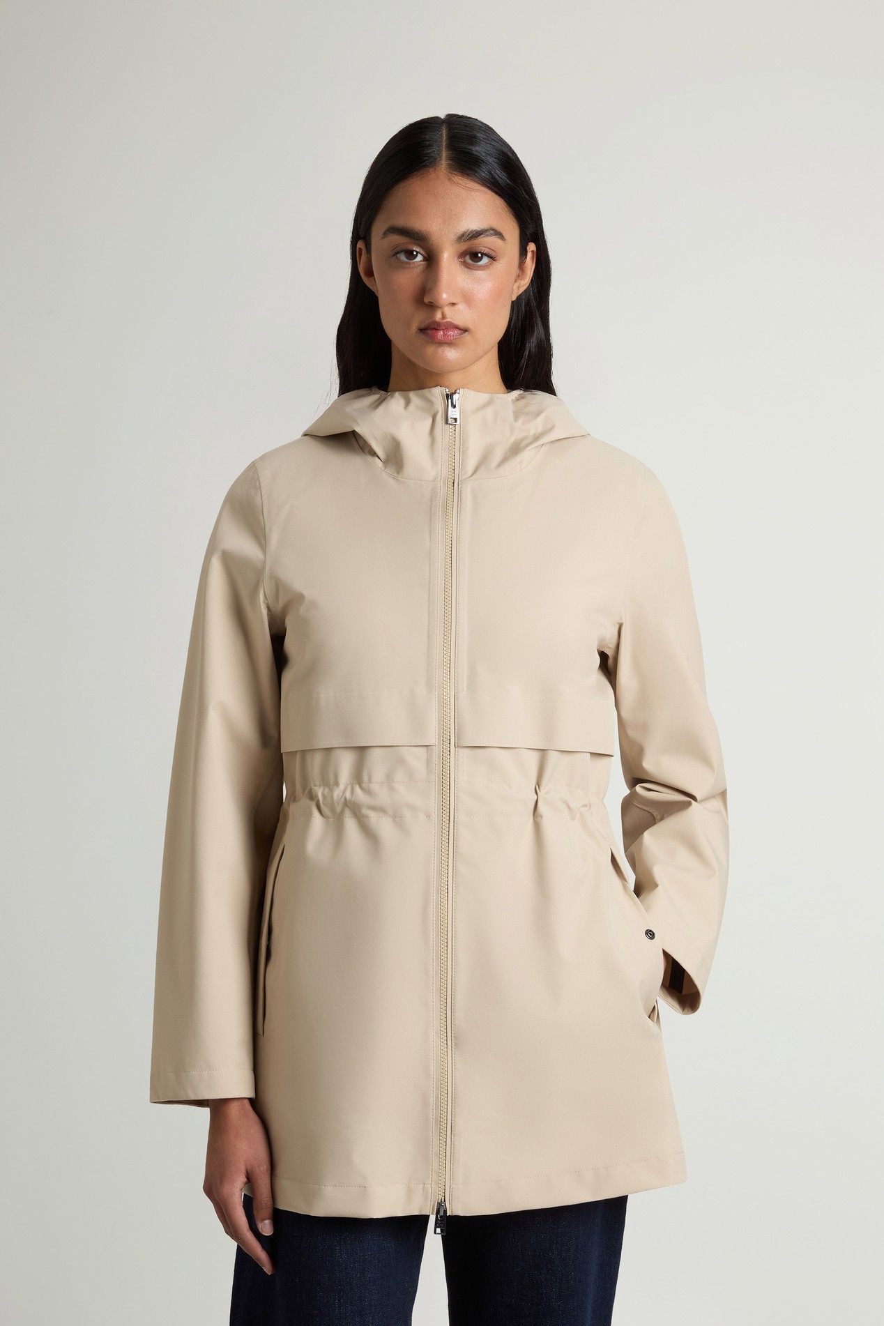 3-in-1 Parka in Light Stretch Fabric Beige photo 1 | Woolrich