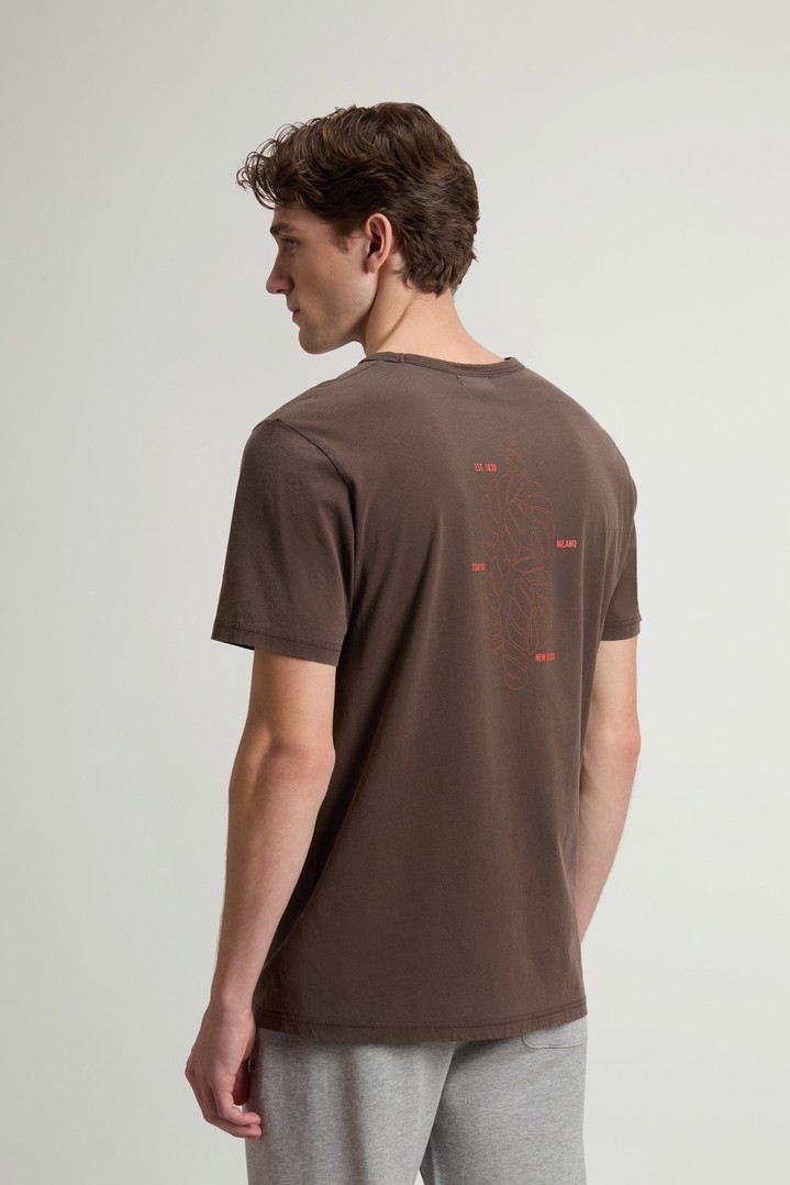 LIGHT GD GRAPHIC T-SHIRT Brown photo 3 | Woolrich