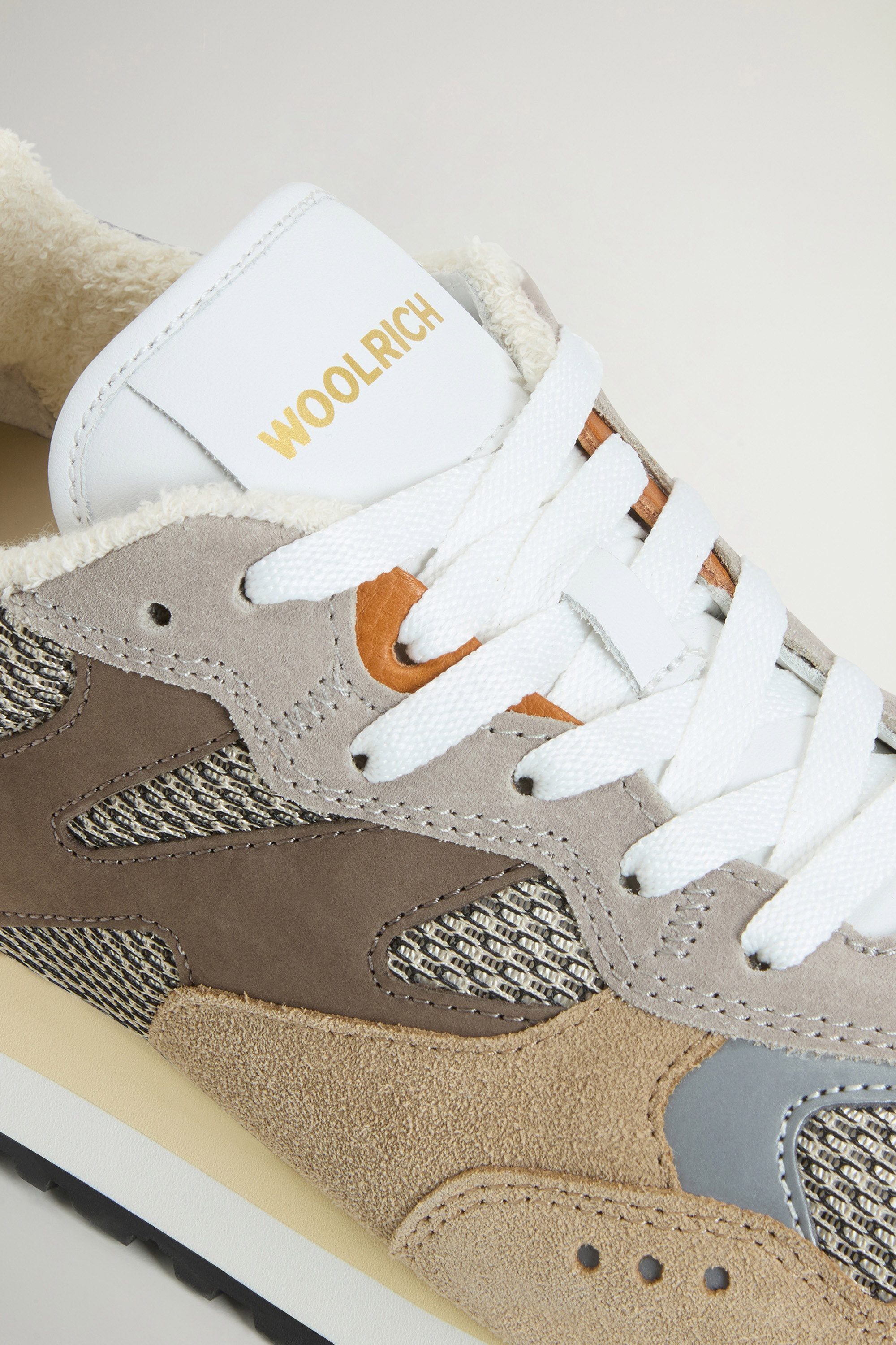 Gravel Sneakers in Nylon with Suede Inserts Beige photo 5 | Woolrich