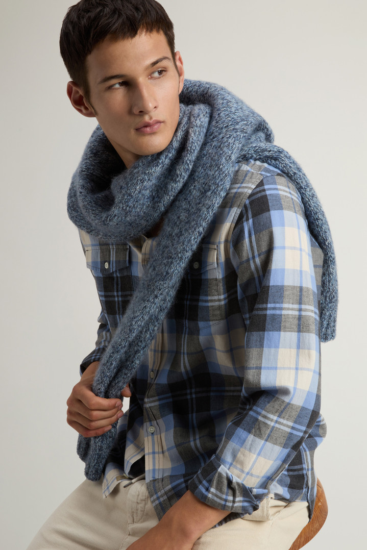 Pure Madras Cotton Flannel Checked Shirt Blue photo 4 | Woolrich