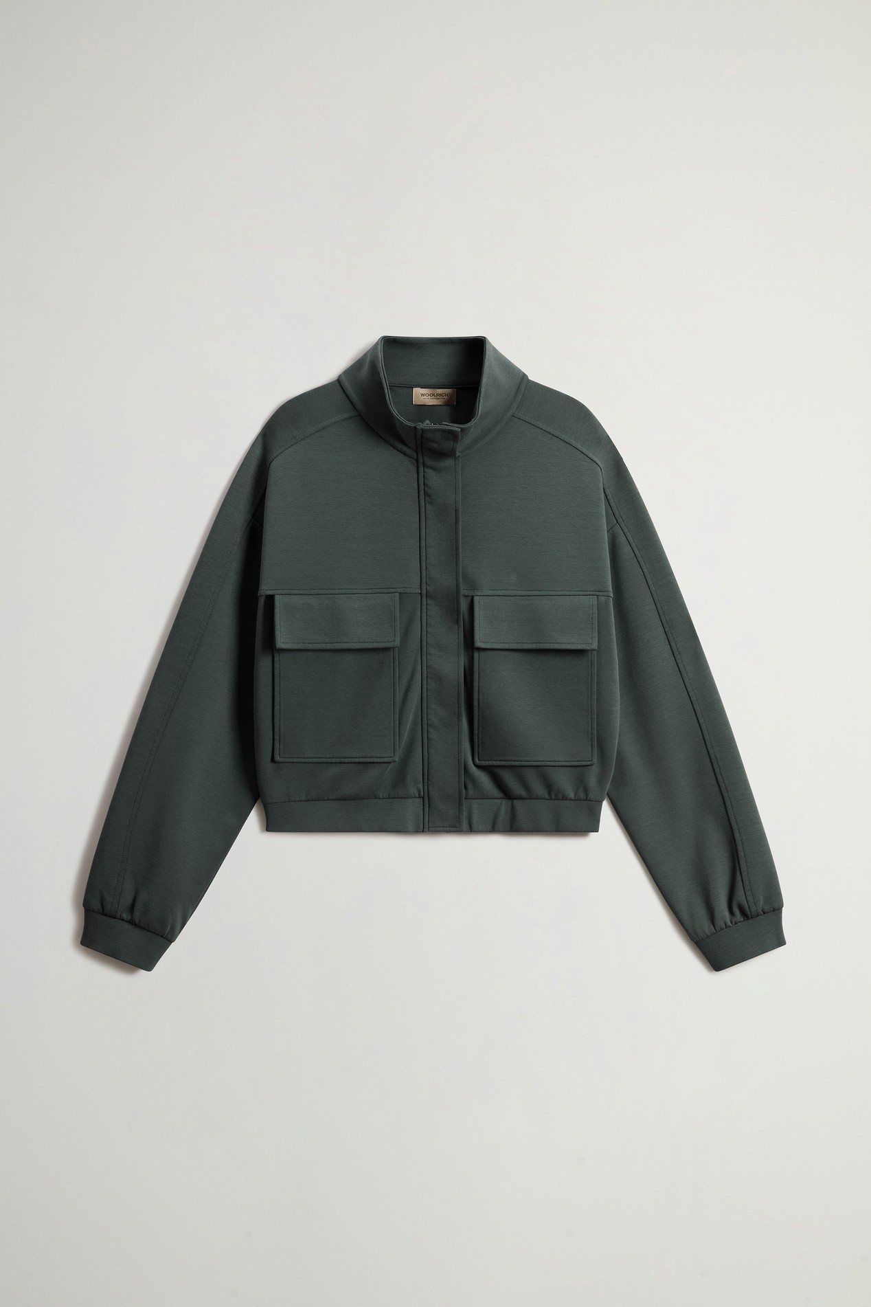 INTERLOCK ZIPPED SWEATSHIRT Green photo 5 | Woolrich
