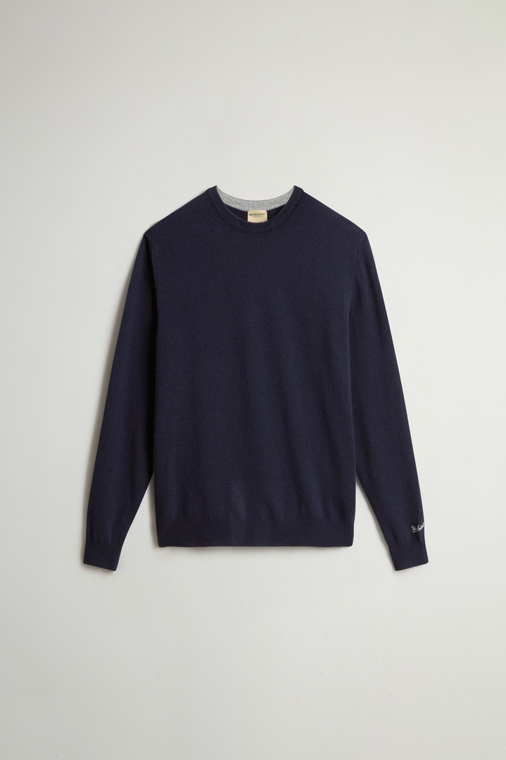 Pure Wool Crewneck Sweater Blue photo 5 | Woolrich