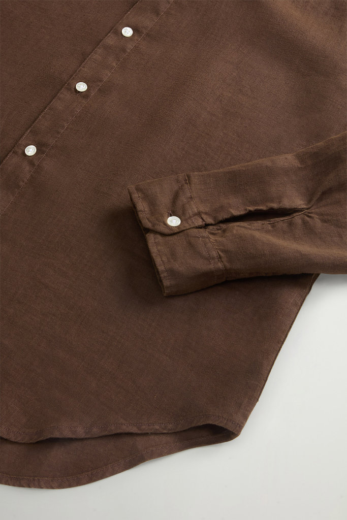 LINEN SHIRT Brown photo 7 | Woolrich