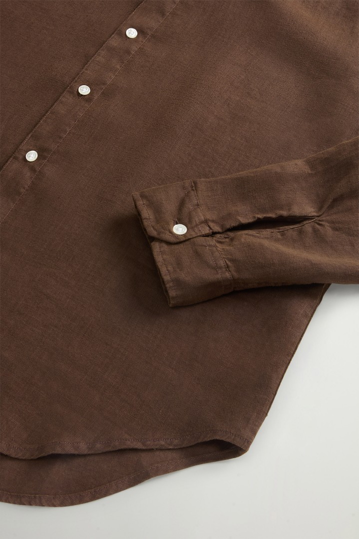 LINEN SHIRT Brown photo 7 | Woolrich