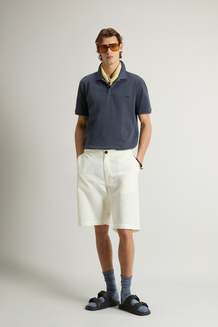 Stückgefärbtes Mackinack-Polo aus Stretch-Baumwoll-Piquet Blau photo 2 | Woolrich