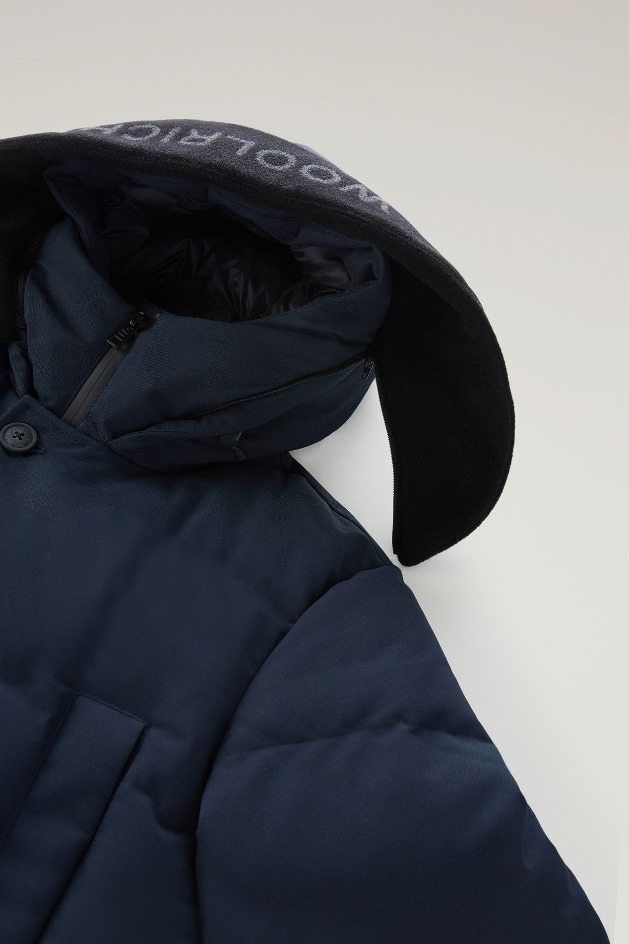 Parka with Detachable Wool Visor Blue photo 3 | Woolrich