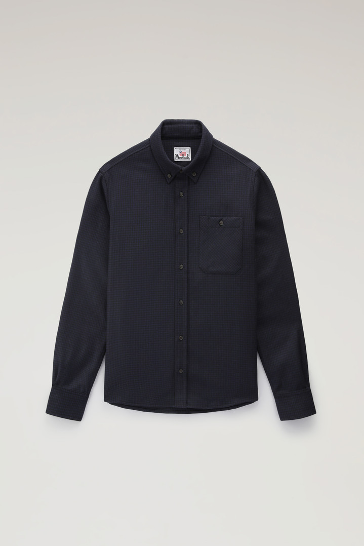 Wool Blend Trout Run Plaid Flannel Shirt Black photo 1 | Woolrich